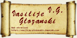 Vasilije Gložanski vizit kartica